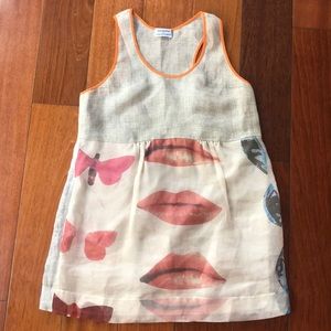 Alberta Feretti Top with Lips, Eyes, Butterflies